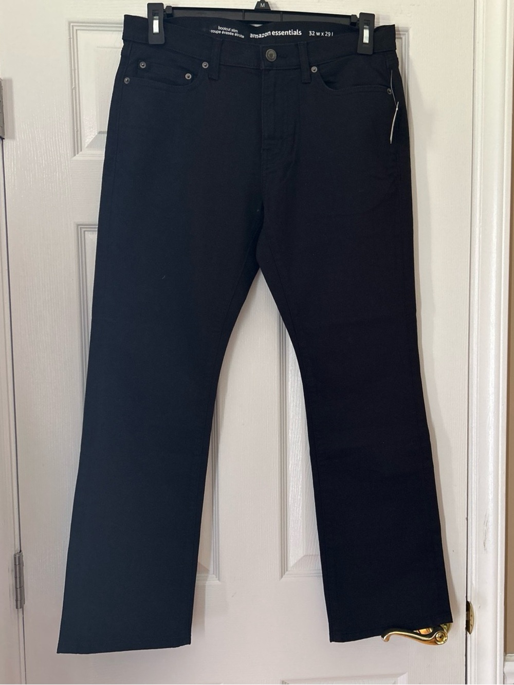 Amazon Essentials Men’s Black Bootcut Slim Jeans ~ Size W32 x L29